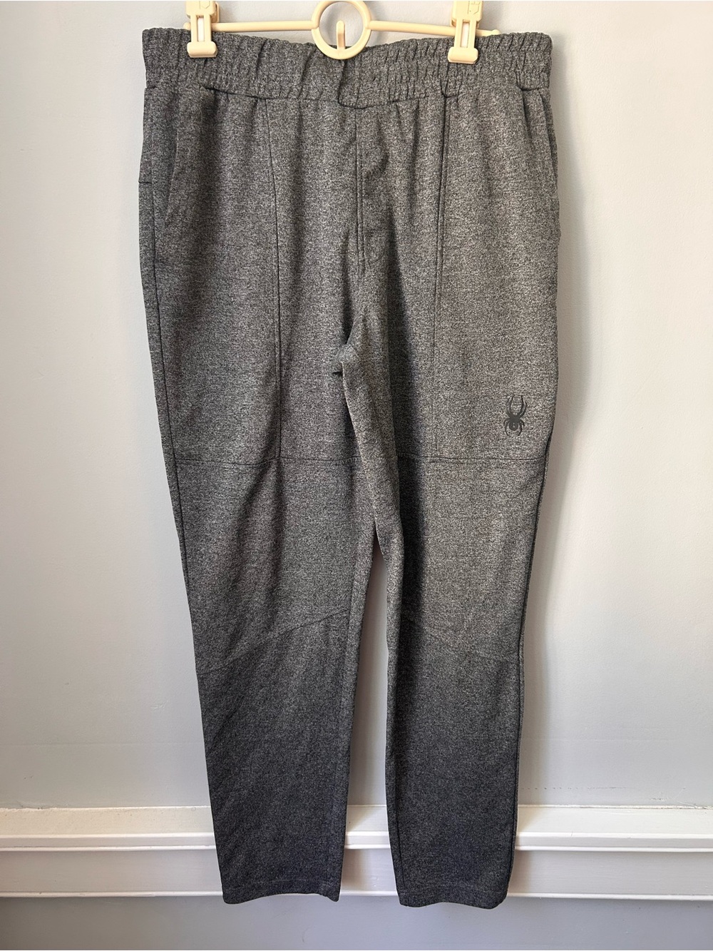 Spyder Active Pull On Jogger SweatPants Mens size Sm Elastic Gray No Drawstring